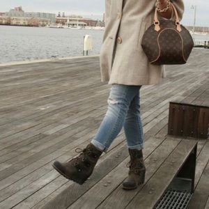 Sorel waterproof wedge boots